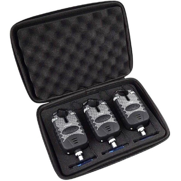 3PCS Fishing Bite Indicators and 3PCS Illuminated Hangers with Case,
