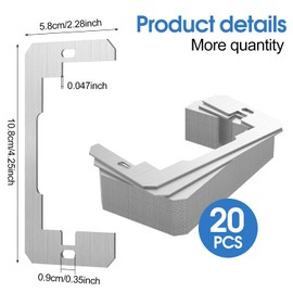 20 Pcs Wall Plate Spacer- Metal Flush Fit Device Leveling Plates- Receptacle Spacers Shims Leveler for Fixing Walls Electrical Outlet Electrical Boxes (10)