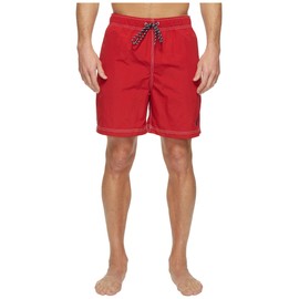 Nautica Men's Standard Solid Quick Dry Classic Logo Swim-Trunk, Nautica Red, Small