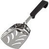 Genware 577-12 Stainless Steel Chip Scoop with Plastic Handle, Black