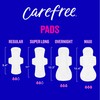 Carefree Ultra Thin Pads for Women, Regular Pads with Wings,