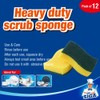 MR.SIGA Heavy Duty Scrub Sponge, Pack of 12, Size:11 x
