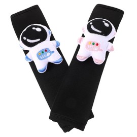 ULTECHNOVO 1pair Cute Cartoon Car Shoulder Pad Covers Soft Auto Belt Shoulder Cushions for Comfort Easy Installation for Family Travel of Adorable Seat Protectors