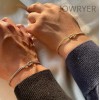 Pulseras Ajustables de Pareja Nudo de Amor Acero Inoxidable Oro
