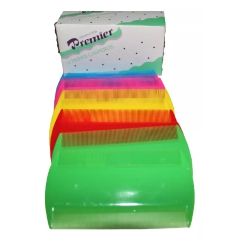 Premier Peine Caspero Grande 12 Piezas Colores Sicodélicos Premier