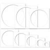 8 PCS Large Circle Stencil for Drawing,Circle Stencils Plastic Large