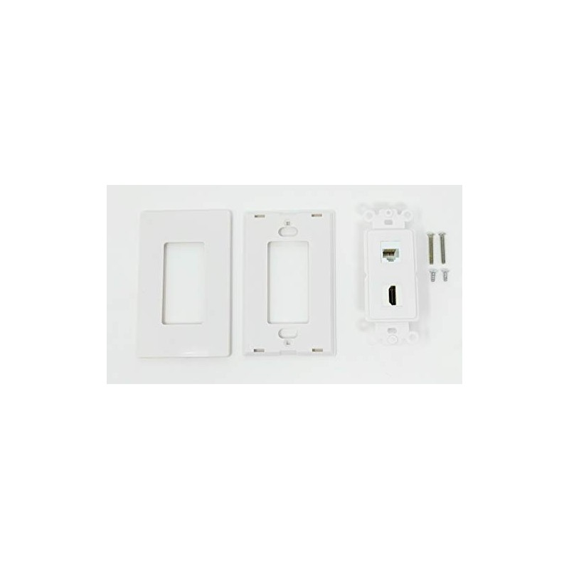 RiteAV - 1 Cat5e Ethernet and 1 HDMI Screwless Decorative