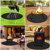 36 Inch Fireproof BBQ Mat,Fire Pit Mat,Fireproof Fireplace Mat,Under Grill