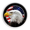 2 x 10cm American Bald Eagle Vinyl Stickers - USA