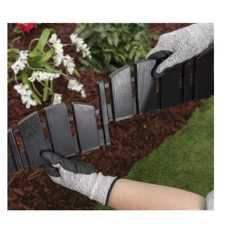 ProFlex Landscape Edging Kit 15' Flexible Decorative Adirondack Plastic Black
