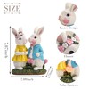 Easter Decorations Outdoor with Solar Lights, 8'' Lighted Easter Bunny