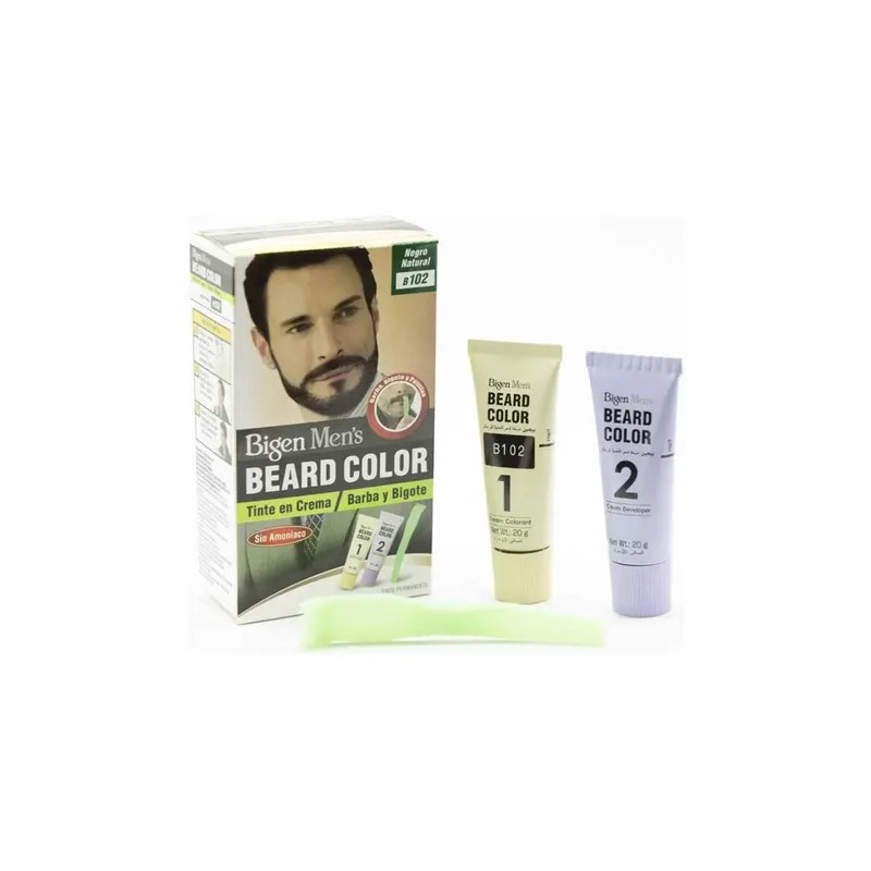 Tinte para caballero Bigen Men barba negro natural 40g
