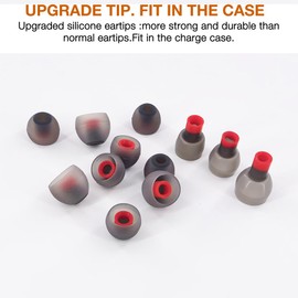 TENNMAK 12X Eartips Replacement for bmani T16 / bmanl/ZINGBIRD Z67 / occiam T17,K23-2023 / Orancu A12 / TOZO T6 / T10 / RIZIZI A12 Wireless Earbuds Earpad