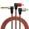 LiuTian Plated 6.35mm 1/4" High TRS Stereo Plug to Two