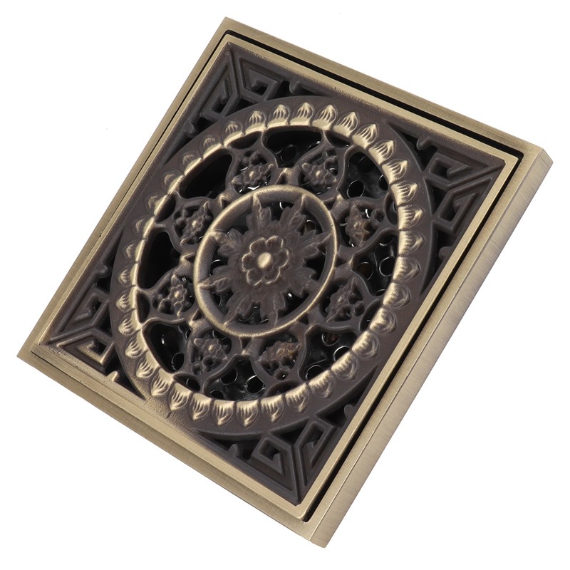 Floor Drain European Style Antique Bathroom Copper Drain Set for