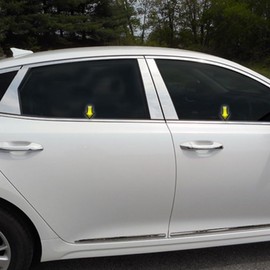 Elite Auto Chrome 6-Piece Window Sill Trim fit for Kia Optima 2016-2020 [Stainless Steel]