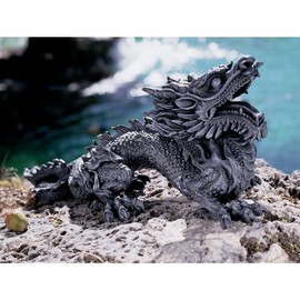 Design Toscano CL2840 Benevolent Asian Dragon Statue,greystone