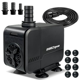 580GPH (2200L/H, 32W) Submersible Fountain Water Pump, Quiet & Energy-Efficient Water Pump with 3 Nozzles & 6.6ft Power Cord for Aquarium, Fish Tank, Garden Fountain, Waterfall, Outdoor Pond