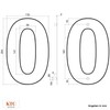 KTC-HOME - Premium House Number Anthracite Including Mounting Material -
