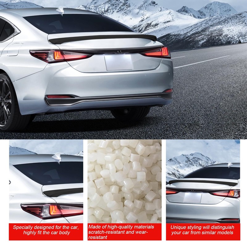 cciyu Lip Style Rear Trunk Lip Spoiler Wing Fits for