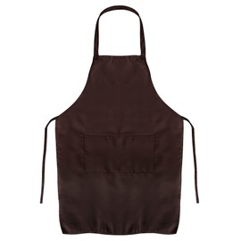Hardys Plain Kids Apron with 2 Front Pockets - Apron for Secondary School & Primary Ages 8-16 | Durable Kids Aprons Suitable for Craft, Art, Painting, Cooking | 74x54cm Brown