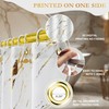 Glawry White Gold Marble Shower Curtain Abstract Crack Texture Geometric