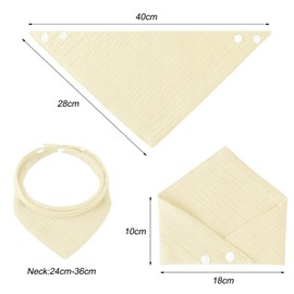 RTRTGS Pack of 3 Triangular Scarf Baby Boy Girl - Unisex Bandana Bibs Baby, Super Absorbent Neckerchief Baby, Organic Cotton Baby Bibs, Neckerchiefs Baby for Infants Drool Bibs, multicoloured
