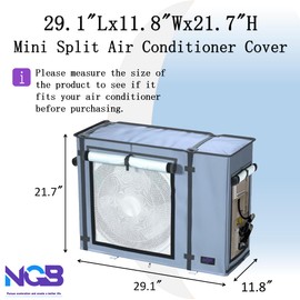 NGB Mini Split Cover for Air Conditioner Outdoor Unit,29.1" L x 11.8" W x 21.7" H for Ductless Air Conditioning Protected Operation Universal for Mini Split Condenser HVAC Units All Seasons.