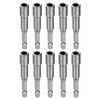 HARFINGTON 10pcs Hex Nut Driver Drill Bit 1/4" 6-Point Socket
