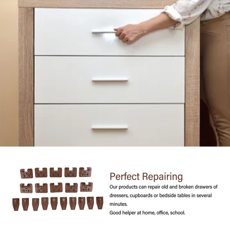 10 Sets Dresser Drawer Slides Plastic Drawer Slides and Guides