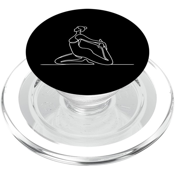 Yogamatte One Line Kunst Zeichnen Yoga PopSockets PopGrip für MagSafe