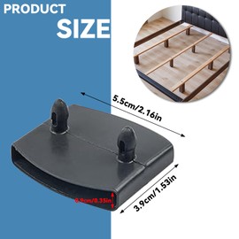 SCHUIWINNER 20Pcs Plastic Bed Slat Holders Kits Connecting Accessories Bed Slat Clips for Beds Replacement (Black)