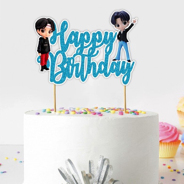 Seyal® Tiny Tan (BTS) Decoración para tarta de feliz cumpleaños