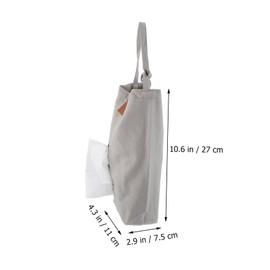 LABRIMP Sturdy Canvas Car Tissue Bag Portable Seat Organizer Wall-Mounted Quick Access Facial Tissue Holder