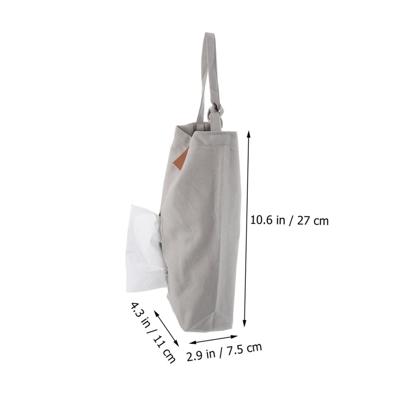 LABRIMP Sturdy Canvas Car Tissue Bag Portable Seat Organizer Wall-Mounted