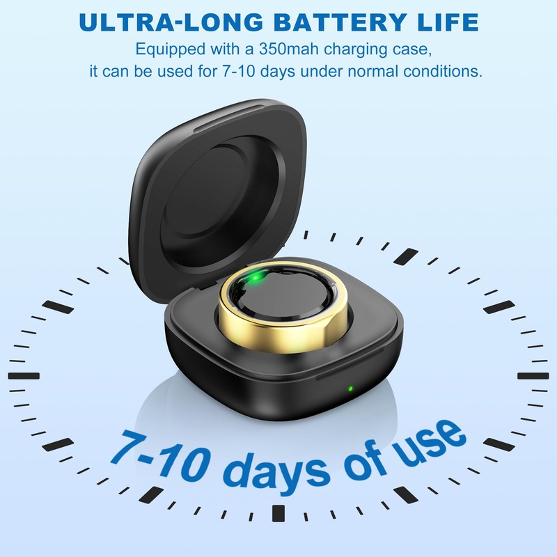 SEEKZERO Smart Ring for Women Men - Titanium Health Fitness