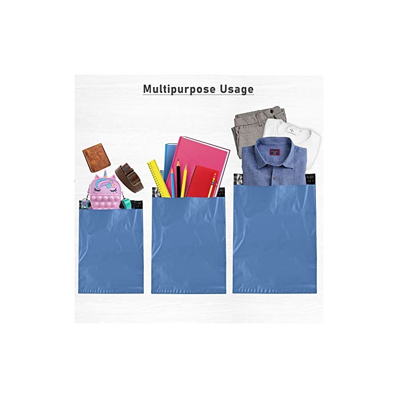 Blue Postal Bags Packaging Bags Mixed Pack of 50 Size