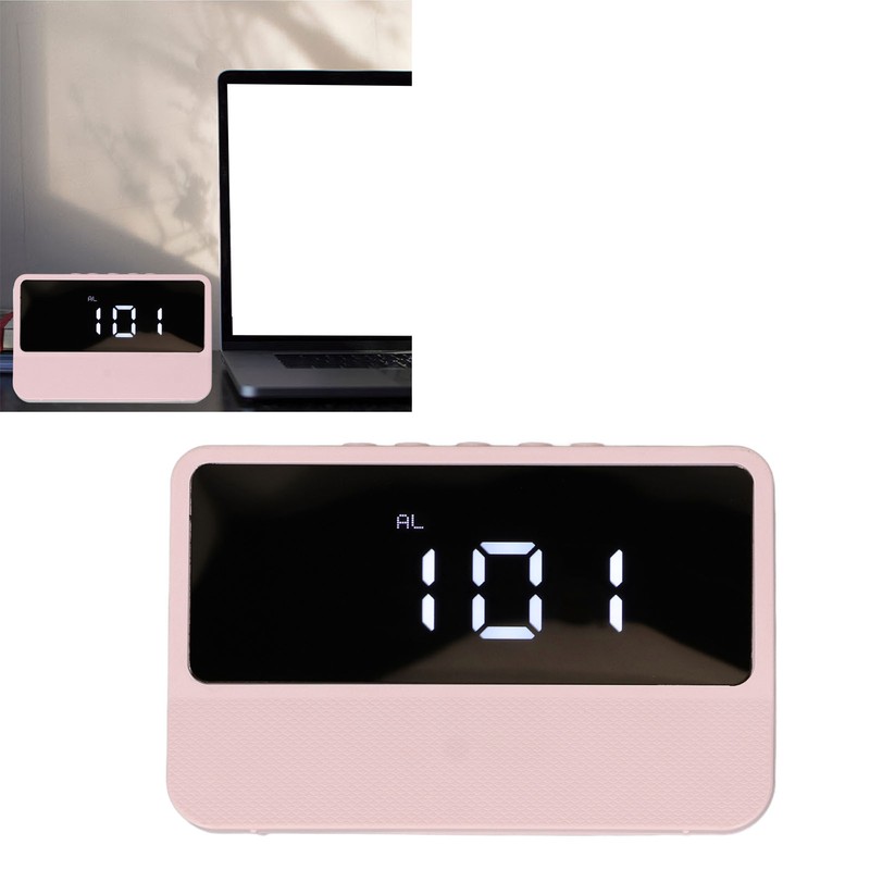 LED Mirror Alarm Clock 2 Levels Brightness Digital Alarm Clock