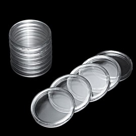 50pcs Clear Plastic Coin Capsules, Silver Dollar Coin Holder, 35mm Silver Coin Storage, Coin Holders for Collectors,Silver Bar,Half Dollar Coin Holders (35mm-50pcs)