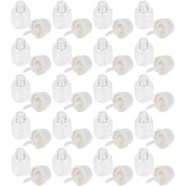 20 Tubos de Brillo Labial Vacíos Transparentes, Contenedores Rellenable de Plástico Tapa, Mini Envases Portátiles para Bálsamo Labial y Maquillaje, Uso para Viaje y DIY