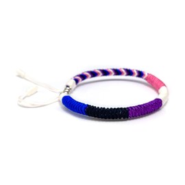 LAMIBEE Gender-Fluid Pride Bracelet, Genderfluid Bracelet, LGBTA+ Proud Love Boho Style Wrist Wrap Bracelet, Surfer String Bracelet, Amulet Boho Rope Bracelet for Women Men Him Her (Gender Fluid)