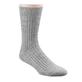 Wowerat Health Socks Pack of 3 with Plush Sole 100% Sheep's Wool, Grey