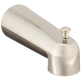 Moen Eva Replacement Tub Diverter Spout for Bathroom Shower Faucet with Slip Fit Connection, Brushed Nickel - Ideal for Water Delivery, 3853BN