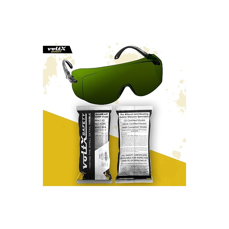 voltX 'OVERSPECS' Welding 5 Large Size, Industrial Safety Over Glasses