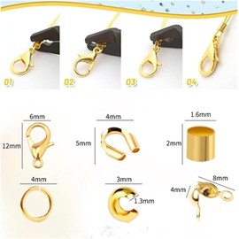 Crimp Beads Kit for Jewelry Making Crimp Beads Crimp Covers Crimp Tubes and Wire Guardians Lobster Clasps Jump Rings Crimping Pliers and Beading Wire for Jewelry Making (1200)