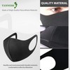 TANNESS 6 Pack Black Reusable Face Mask, Fashion Reusable Washable
