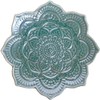 Titanape Small Green Mandala Trinket Dish Jewellery Tray, Ceramic Decorative