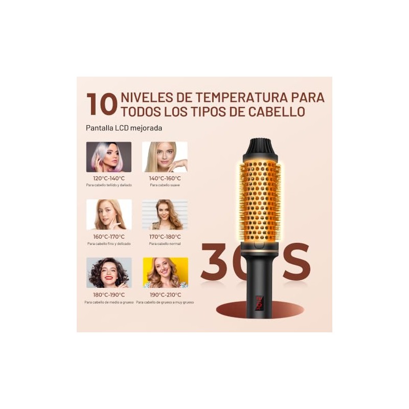 Cepillo Termico para Cabello, Cepillo para Cabello Electrico de 38