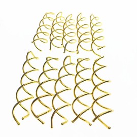 MAGIKON 10-Pack Spiral Hair Pin Clip Bun Stick Pick for DIY Hair Style/Sleek and Compact Alloy Construction, Designed to Fit for All Hair Type (Spiral Pin, Golden)