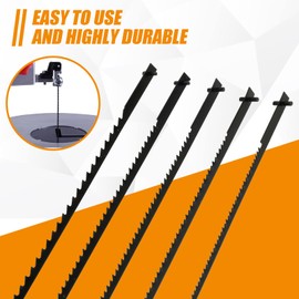 Scroll Saw Blade with 127 mm Pin, 10/15/18/20/24 Teeth Fretsaw Blade for Scroll Saws, Power Tool Accessories, Scroll Saw Blades for Cutting Wood, Plastic, Metal, Pack of 60